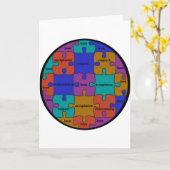 感動的なジグソーパズルの引用文 カード (黄色い花)