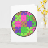 感動的なジグソーパズルの引用文 カード (黄色い花)