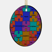 感動的なジグソーパズルの引用文 セラミックオーナメント (右)