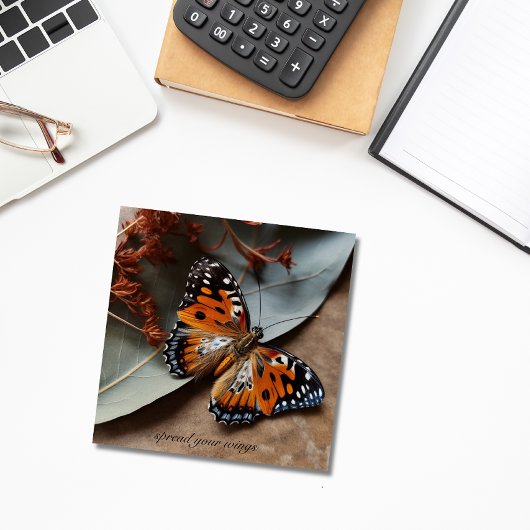 感動的なタイガーバタフライ　翼を広げて 招待状