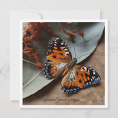感動的なタイガーバタフライ　翼を広げて 招待状 (正面)