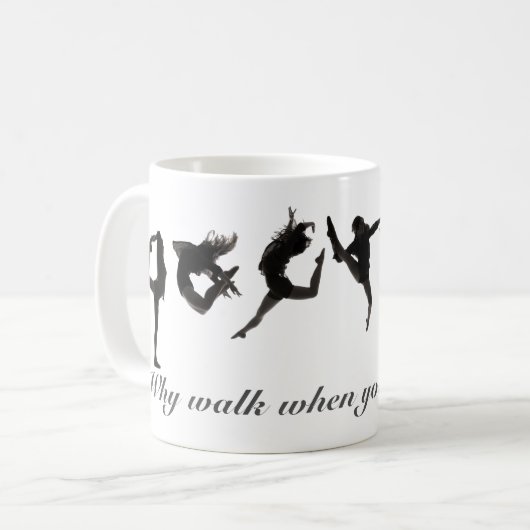 感動的なダンスのコーヒー・マグ美しいライン! コーヒーマグカップ (正面左)