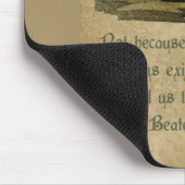 感動的なドラゴンの引用文のアンティークの羊皮紙 マウスパッド (コーナー)