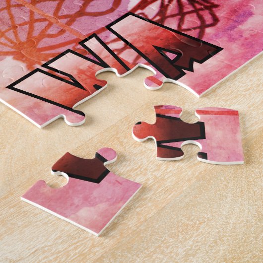 感動的なネットボールの位置の写真 ジグソーパズル (側面)