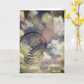 感動的なネットボールの引用文のブランクの挨拶状 カード (黄色い花)