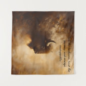 感動的なバッファロー、ビソン・タペストリー タペストリー (正面(横))