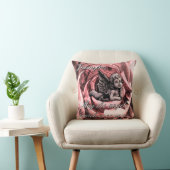 感動的なバラを持つパーソナライズな天使の天使 クッション (椅子)