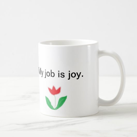 感動的なマグ-花との喜び コーヒーマグカップ (右)