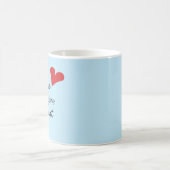 感動的なメッセージおよびハートのマグ コーヒーマグカップ (中央)