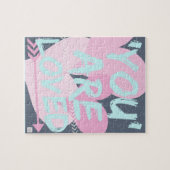 感動的なメッセージのジグソーパズル。かわいいギフト。愛される ジグソーパズル (横)