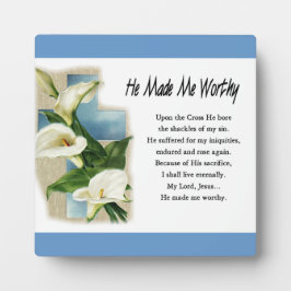 感動的なメッセージ　私を価値ある者にしてくれた フォトプラーク