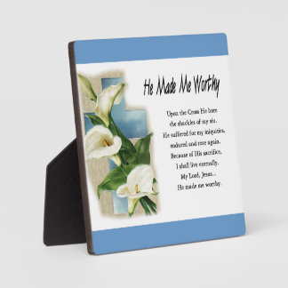 感動的なメッセージ　私を価値ある者にしてくれた フォトプラーク