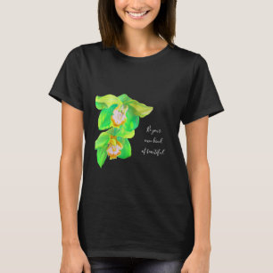 感動的なモダンな蘭のポップアートの花 Tシャツ