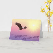 感動的なワシの翼 カード (黄色い花)