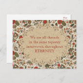 感動的なヴィンテージ植物学タペストリー ポストカード (正面/裏面)