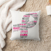 感動的な乳癌の認識度のリボン クッション (ブランケット)