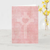 感動的な信頼希望および愛クリスチャン カード (黄色い花)