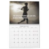 感動的な写真および引用文のネットボール カレンダー (2月 2027)