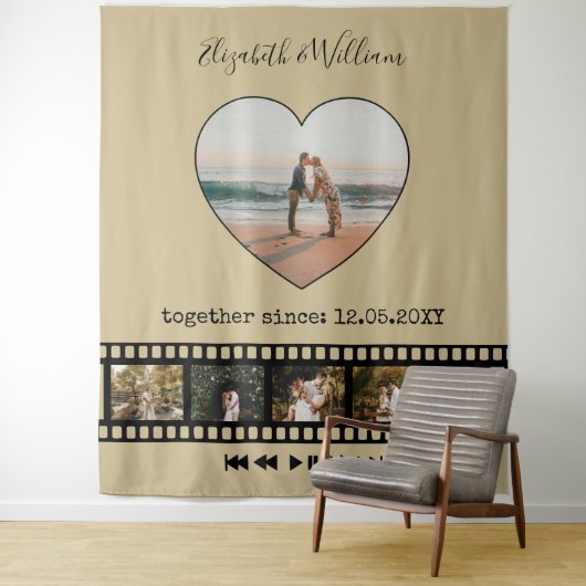 感動的な写真の背景 6枚の写真のコラージュ映画にぴったりな背景 タペストリー (インサイチュ)