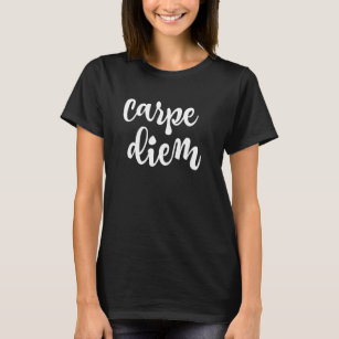 感動的な刺激: Carpe Diemの引用文 Tシャツ