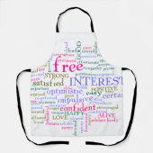 感動的な励ましの言葉 エプロン (正面)