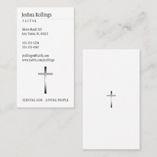 感動的な十字| 名刺 (正面/裏面)