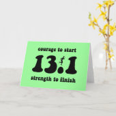 感動的な半分のマラソン カード (黄色い花)