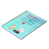 感動的な友情の引用文のかわいい動物のスケッチ ノートブック (左側)