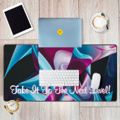 感動的な名言を液体にした抽象的な表現 デスクマット