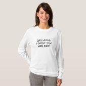 感動的な女性のワイシャツの長い袖のギフトのアイディア Tシャツ (正面フル)