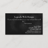 感動的な専門の名刺の視野 名刺 (裏面)