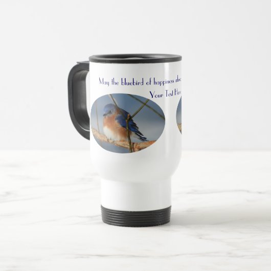 感動的な幸福のブルーバード トラベルマグ (正面左)