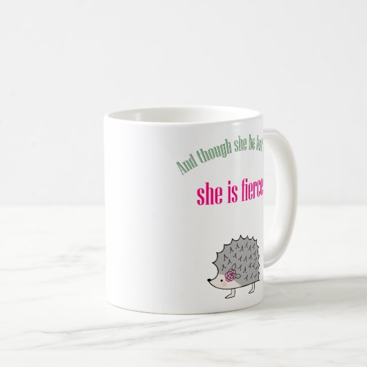感動的な引用文のマグの彼女のためのかわいいハリネズミのマグ コーヒーマグカップ (正面右)