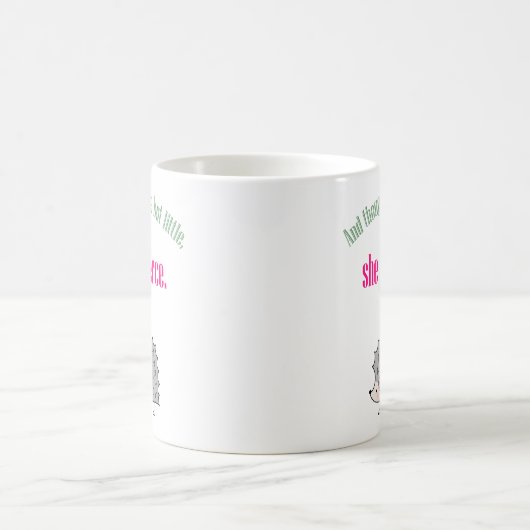 感動的な引用文のマグの彼女のためのかわいいハリネズミのマグ コーヒーマグカップ (中央)