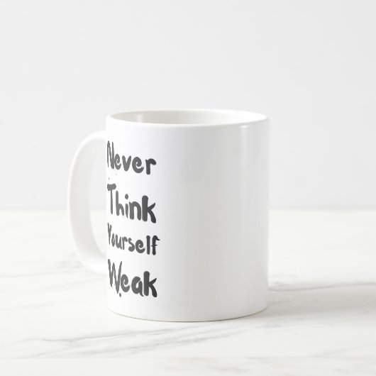 感動的な引用文のマグ コーヒーマグカップ (正面左)