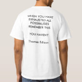 感動的な引用文の人のTシャツ Tシャツ (裏面)