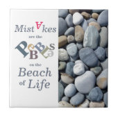 感動的な引用文の小石はセラミックタイルに投石します タイル (正面)