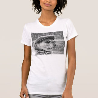 感動的な引用文の愛らしいパグのTシャツ Tシャツ