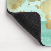 感動的な引用文の真新しい金ゴールドの抽象芸術 マウスパッド (コーナー)