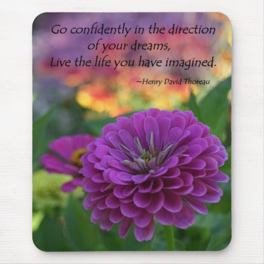 感動的な引用文のmousepadsの花のギフト マウスパッド (正面)