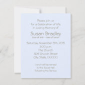 感動的な引用文9の生命のお祝い 招待状 (裏面)