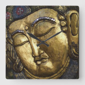 感動的な愛を賛美している金仏 スクエア壁時計 (正面)