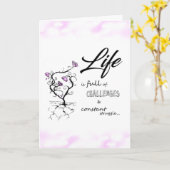 感動的な挨拶状 カード (黄色い花)