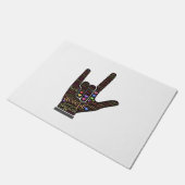 感動的な文字が付いている手 ドアマット (アングル)