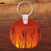 感動的な日没のシルエット キーホルダー (正面)