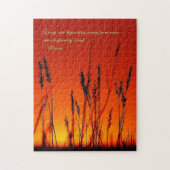 感動的な日没のシルエット ジグソーパズル (縦)