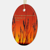 感動的な日没のシルエット セラミックオーナメント (左)