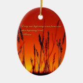 感動的な日没のシルエット セラミックオーナメント (正面)