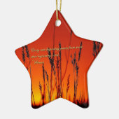 感動的な日没のシルエット セラミックオーナメント (左)