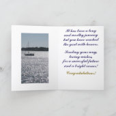 感動的な日没、おめでとうの大学院カード カード (内部)